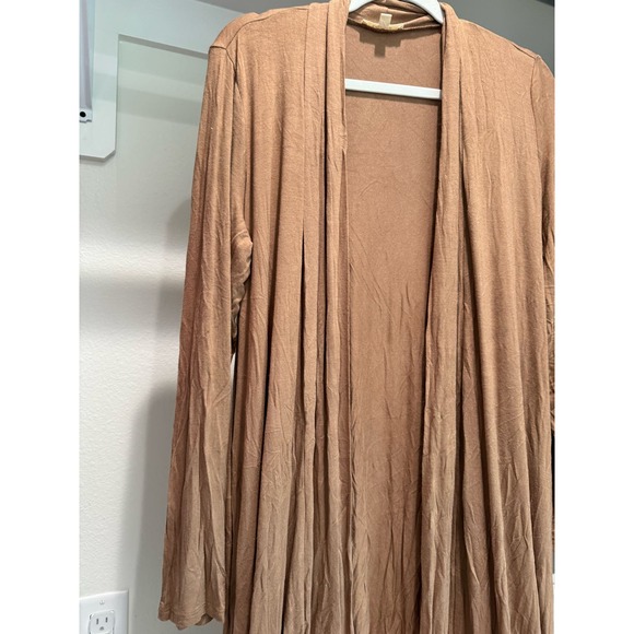 Love In‎ Full Length Cardigan with Pockets Size Large Beige - Picture 3 of 7